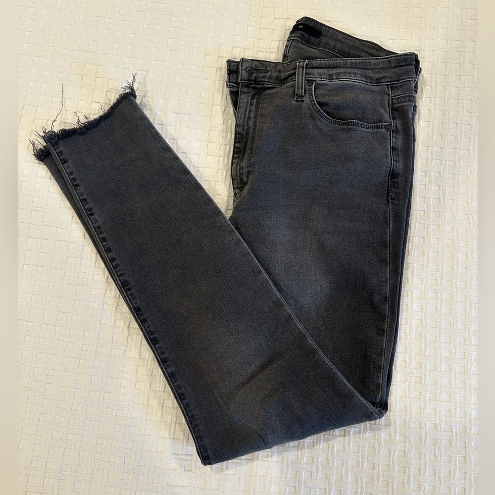 Black Frayed Hem Jeans